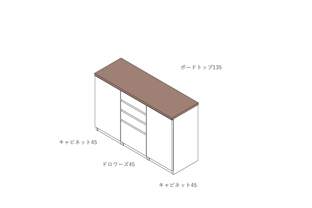 NOTE BOARD TOP W135cm × D46cm