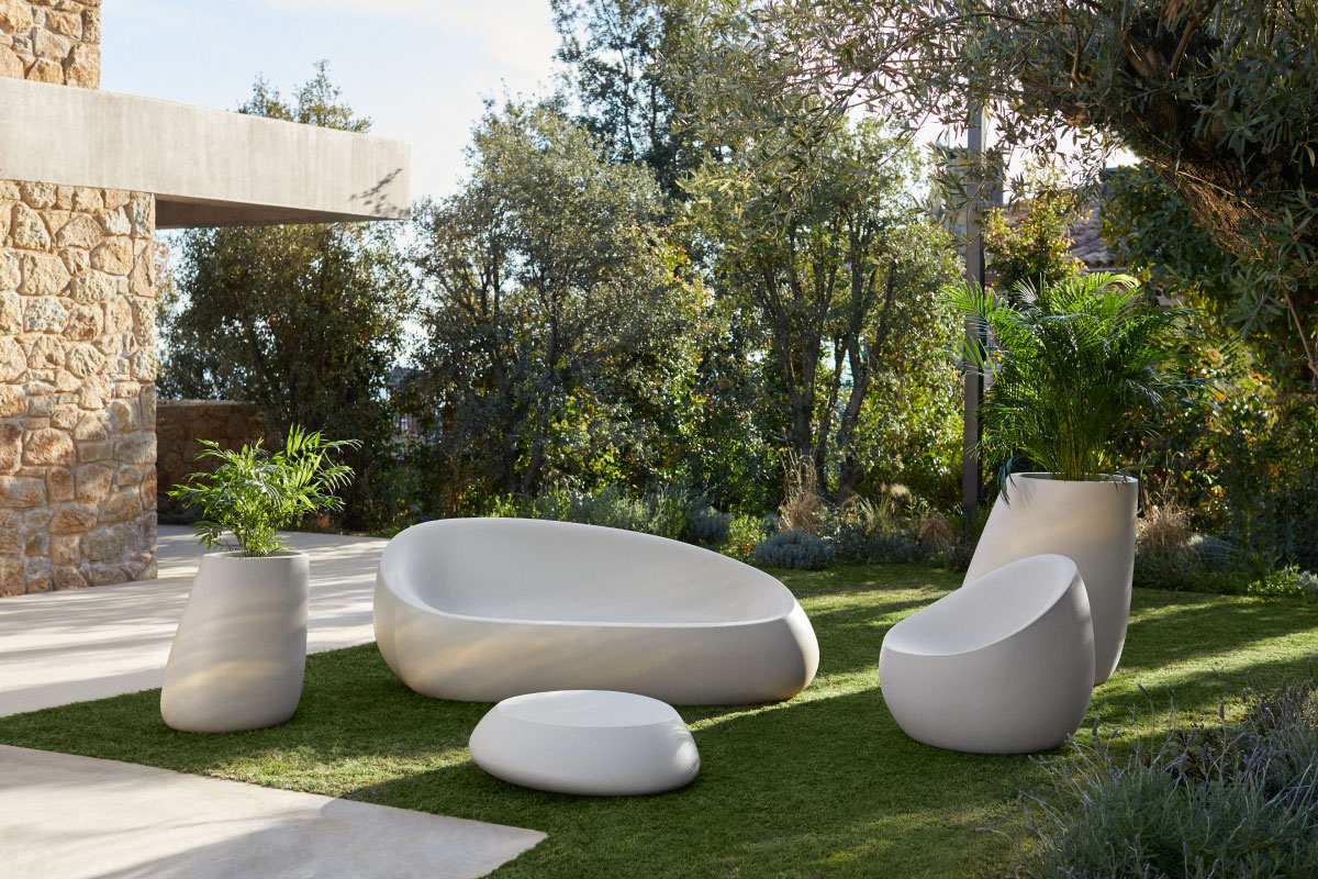 VONDOM | STONE PLANTER MEDIUM 55009A 中