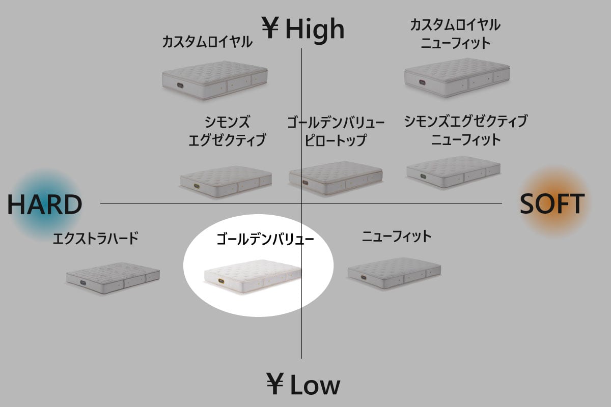 SIMMONS | Golden Value ロング<全長210cm>セミダブル<SD>幅120cm