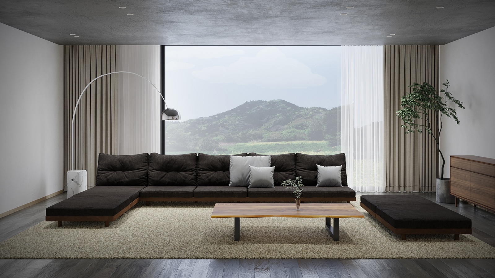 WILDWOOD LIVE EDGE LIVING TABLE W 120cm × D 90~80cm