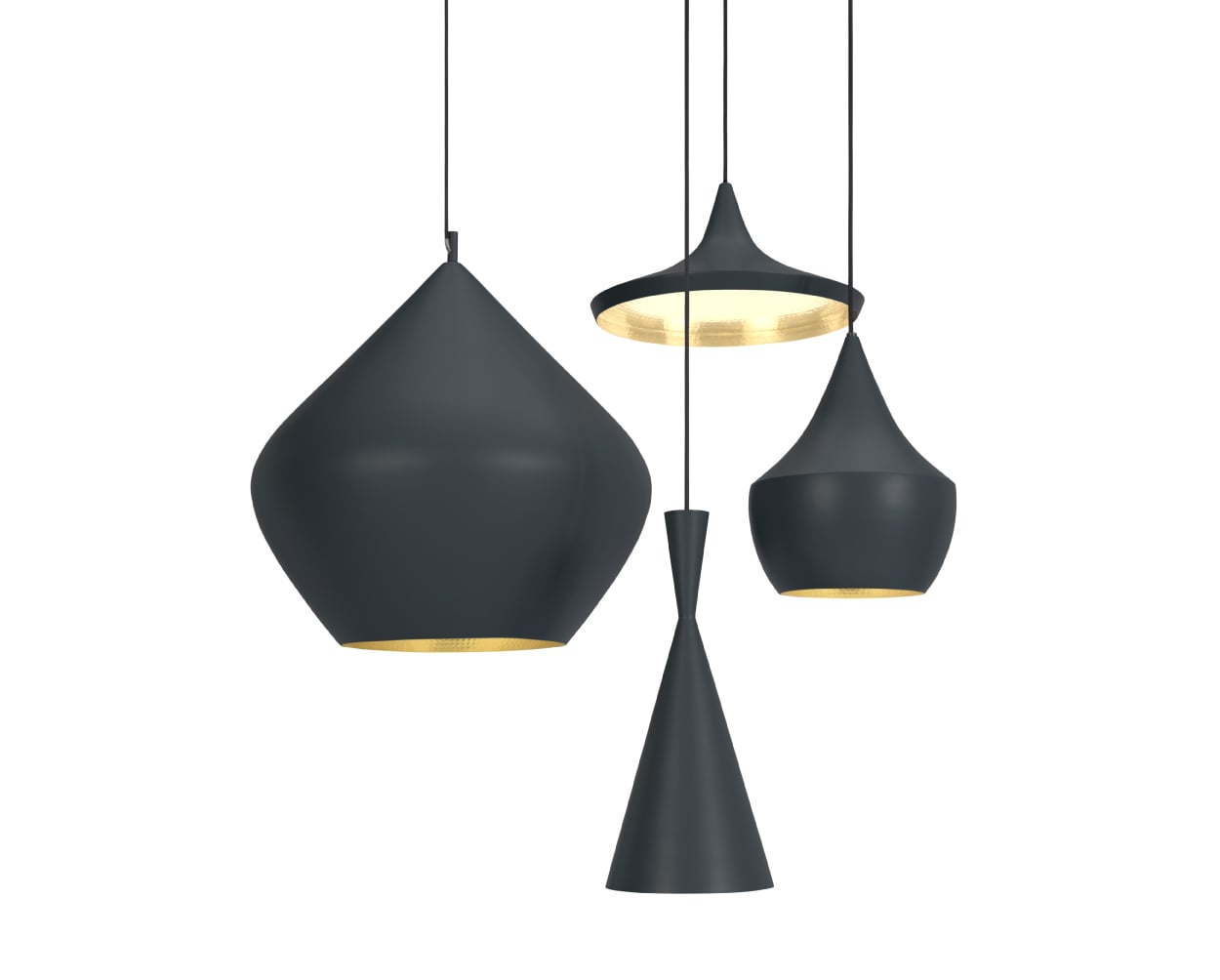 TOM DIXON. | BEAT TALL PENDANT LED 2 Black