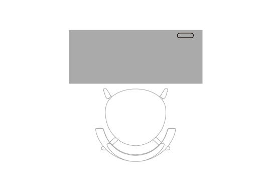 デスク：W100