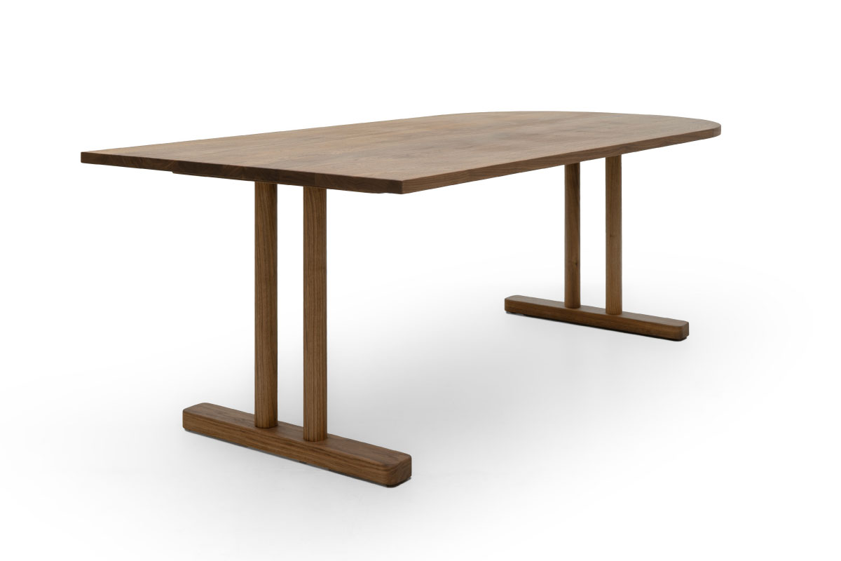 CHILL HALF OVAL LOW DINING TABLE W160cm × D90cm