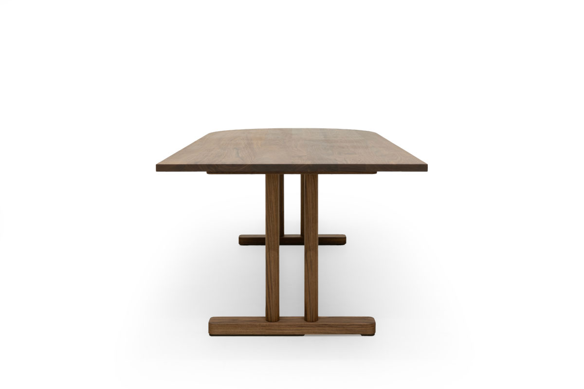 CHILL HALF OVAL LOW DINING TABLE W160cm × D90cm