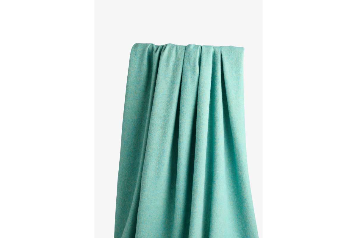 FOXFORD | Lambswool Throw CIAN (aqua & ctirus stripe)
