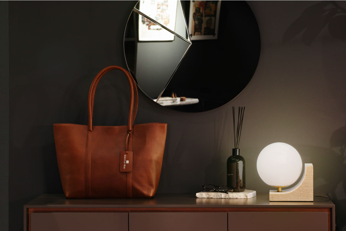 UN LEATHER TOTE BAG RIO#0015 ブラック