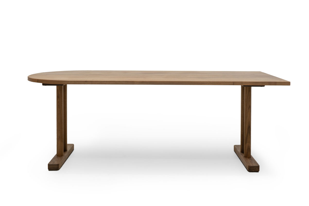 CHILL HALF OVAL LOW DINING TABLE W160cm × D90cm