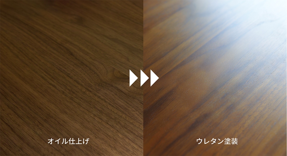 ウレタン塗装テーブル メンテナンス(オイル仕上げをウレタン塗装に再塗装)W140cmまで W140cmまで