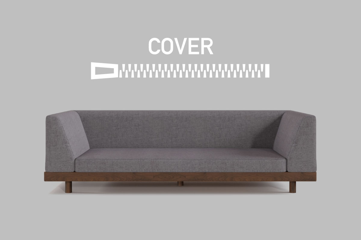 LAZY DANISH SOFA SEAT COVER ダブルアーム 3 シーター 200